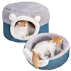 GOLOPET Cat cave,2 in 1 Multipurpose Cat Bed cave, 19.5" Diameter for Indoor Cats - cat cave Bed Large,Cat Tent with Removable Washable Upholstered Pillow, Soft Self Warming Kitten Bed