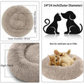 Cat Beds for Indoor Cats, 20 Inch Dog Bed for Small Melium Large Dogs, Washable-Round Pet Bed for Puppy and Kitten with Slip-Resistant Bottom